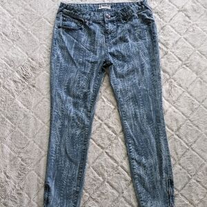 Free People Skinny Ankle Crop Jeans Women's 28 Blue Ankle Zip Mid Rise